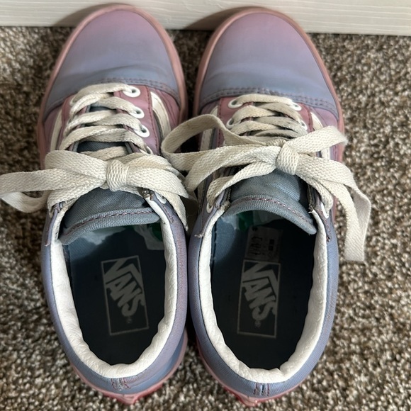 Vans pink purple ombré classic leather old skool size 1 Preowned - Picture 6 of 11